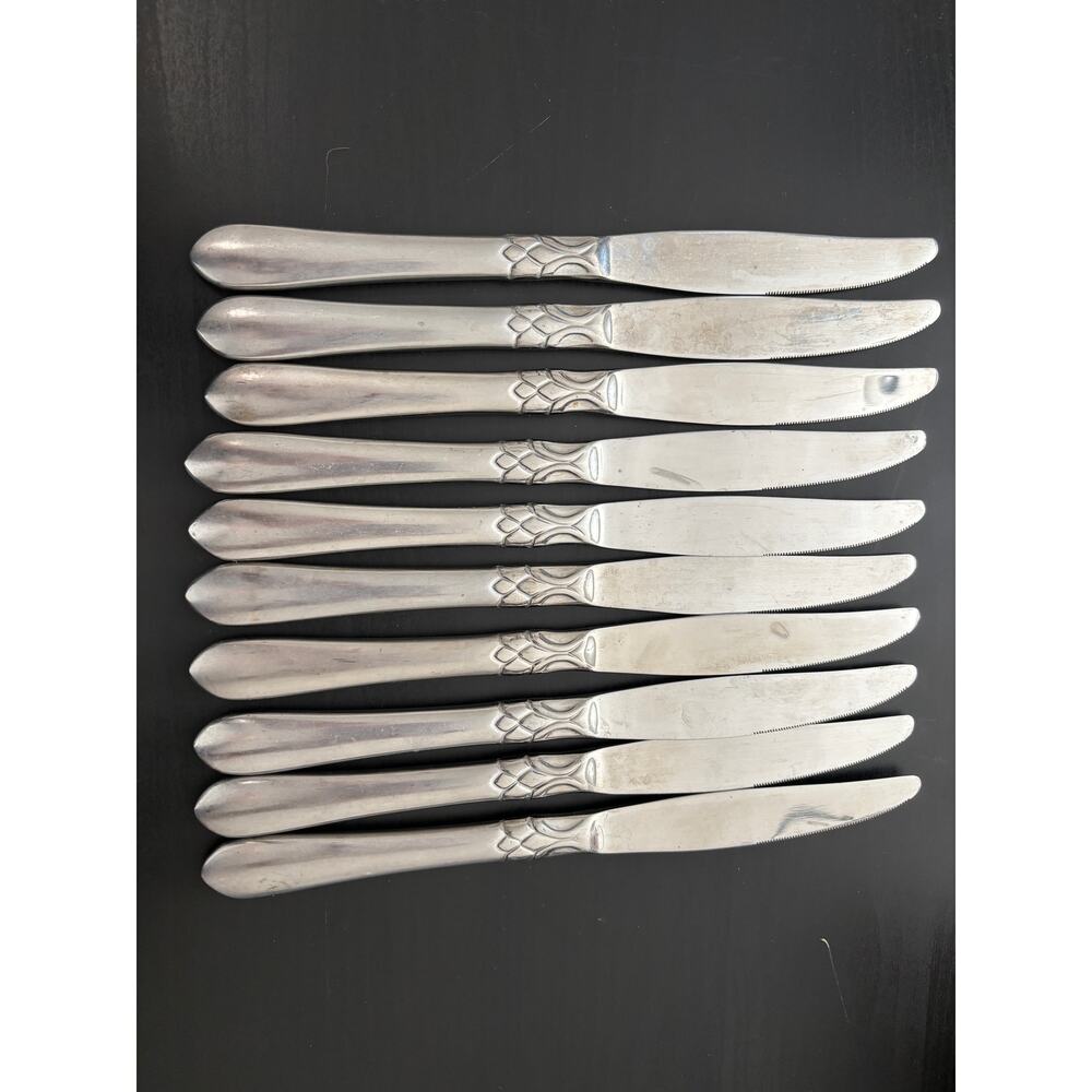 Oneida Jacqueline / Simba Dinner Knives Lot of 10